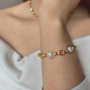 Pulseira Pérolas Douradas